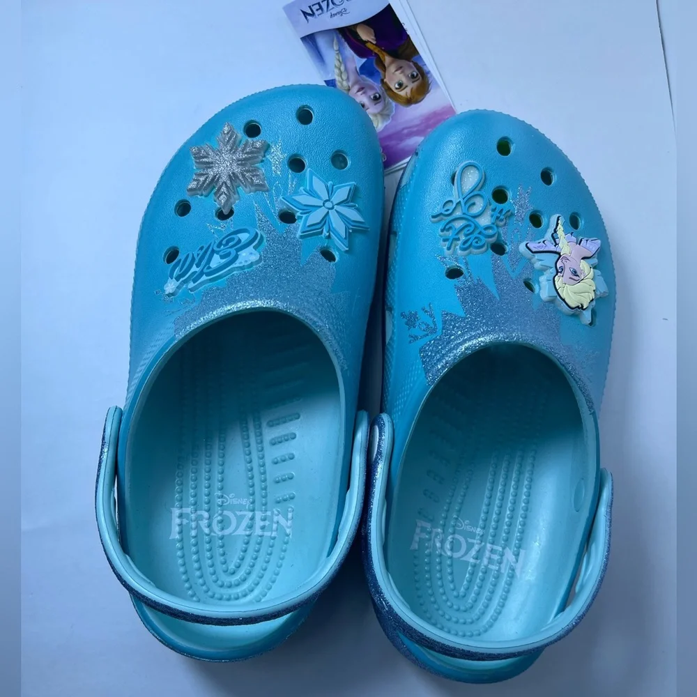 CROCS Kids Light Blue Frozen Themed Clogs
